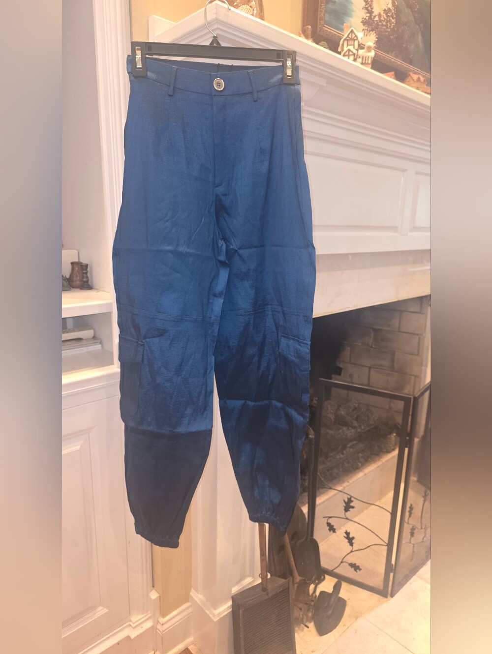Cider Women's Navy Blue Cargo Trousers
